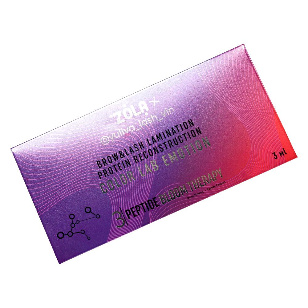 EMOTION COLOR LAB laminavimo priemonė 03 – PEPTIDE BLOOM THERAPY (pakeliuose, 3 x 1 ml) - Image 2